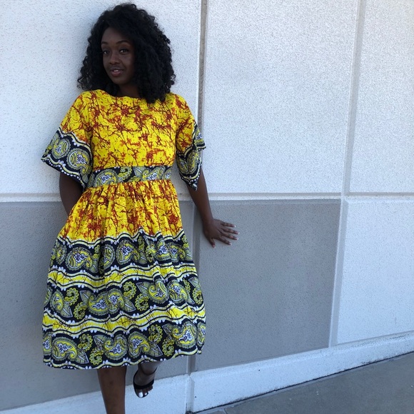 African Ankara women handmade dress - Picture 6 of 7